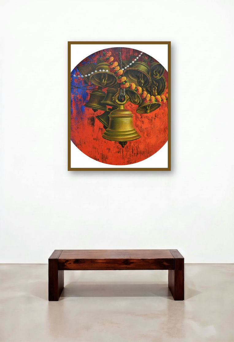 Aradhana 35 (A Symphony of Sound) by artist Anil Kumar Yadav displayed in a Eclectic Penthouse