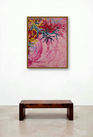 Armonia (Abstract Branches) by artist Francesca Monico displayed in a Urban Loft Lounge