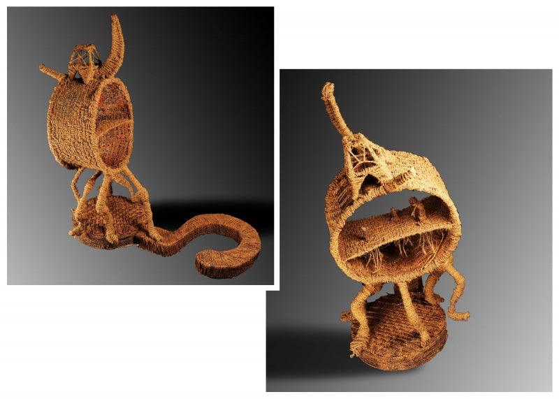 contemporary sculpture titled 'Arrey', 60x48x36 inches, by artist Prashik Khandare on Coconut Rope