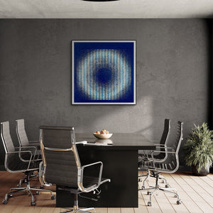 In-situ view of Ekta Sharma's 'Aspiration' painting in a room