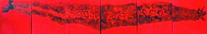 Assam Agro (The Great Divide) by Raj Kumar Mazinder, Original Acrylic Abstract Painting on Canvas, Medium Horizontal Wall Art