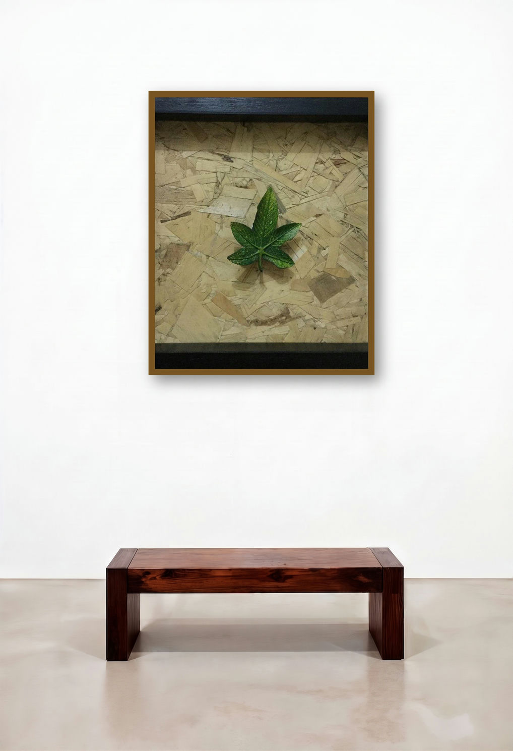 Assertive Autumn 2 (Single Leaf displayed in a Japandi Family Room