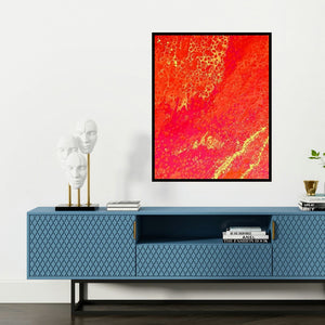 'Austere' painting by Kartikey Sharma shown on a wall in a furnished room.