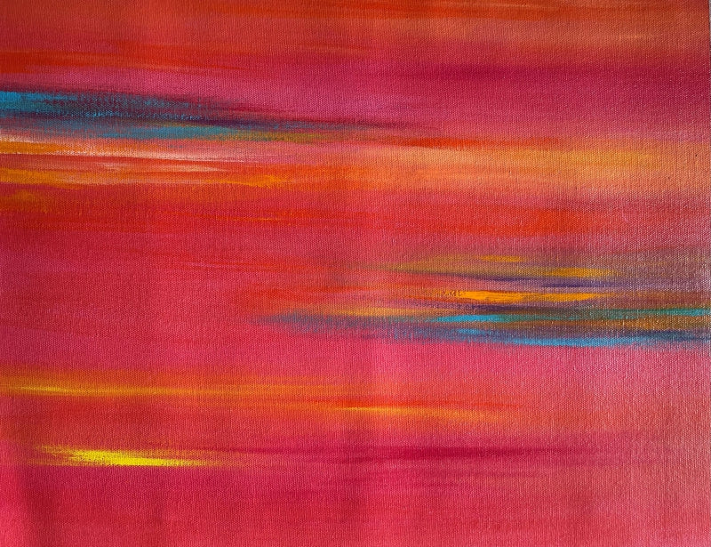 Awakening 3' abstract acrylic painting by artist Umesh Pandey, 13x17 inch, on canvas