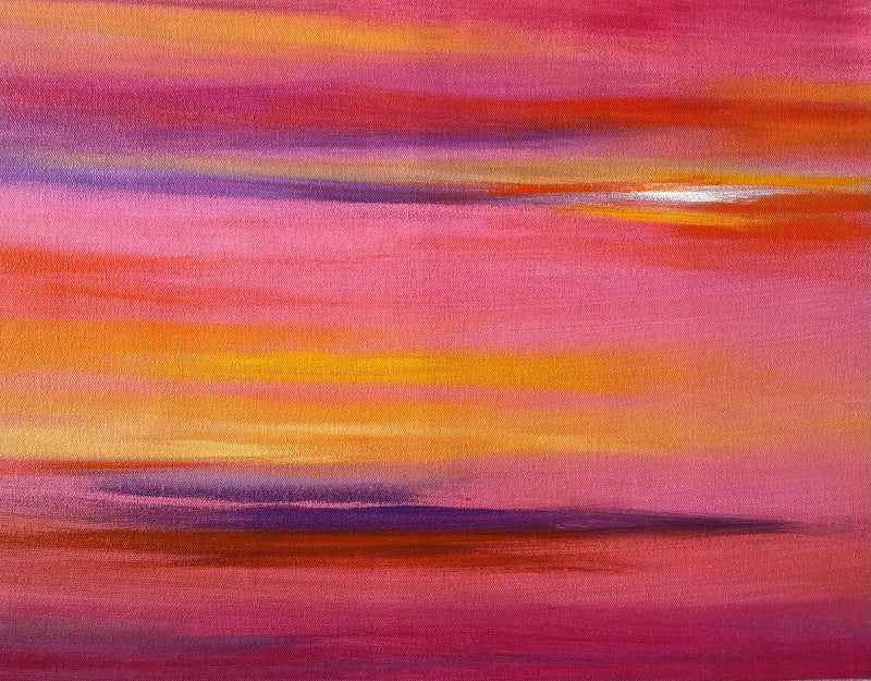 Awakening 4' abstract acrylic painting by artist Umesh Pandey, 13x17 inch, on canvas