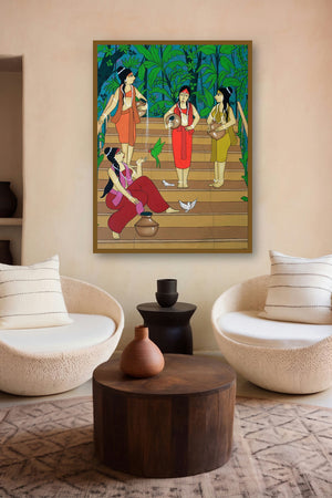 Babble (A Moment of Tranquility**) by artist Chetan Katigar displayed in a Modern gallery