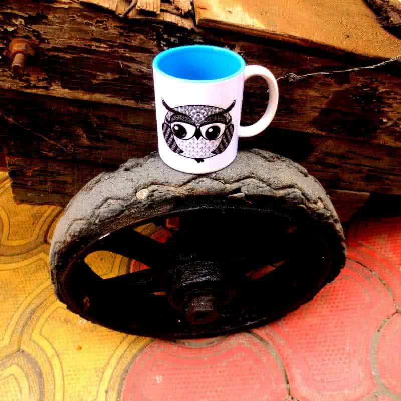 Lifestyle craft titled 'Baby Boo Boo Wheel', 4x3 inches, by artist Rithika Kumar on Ceramic