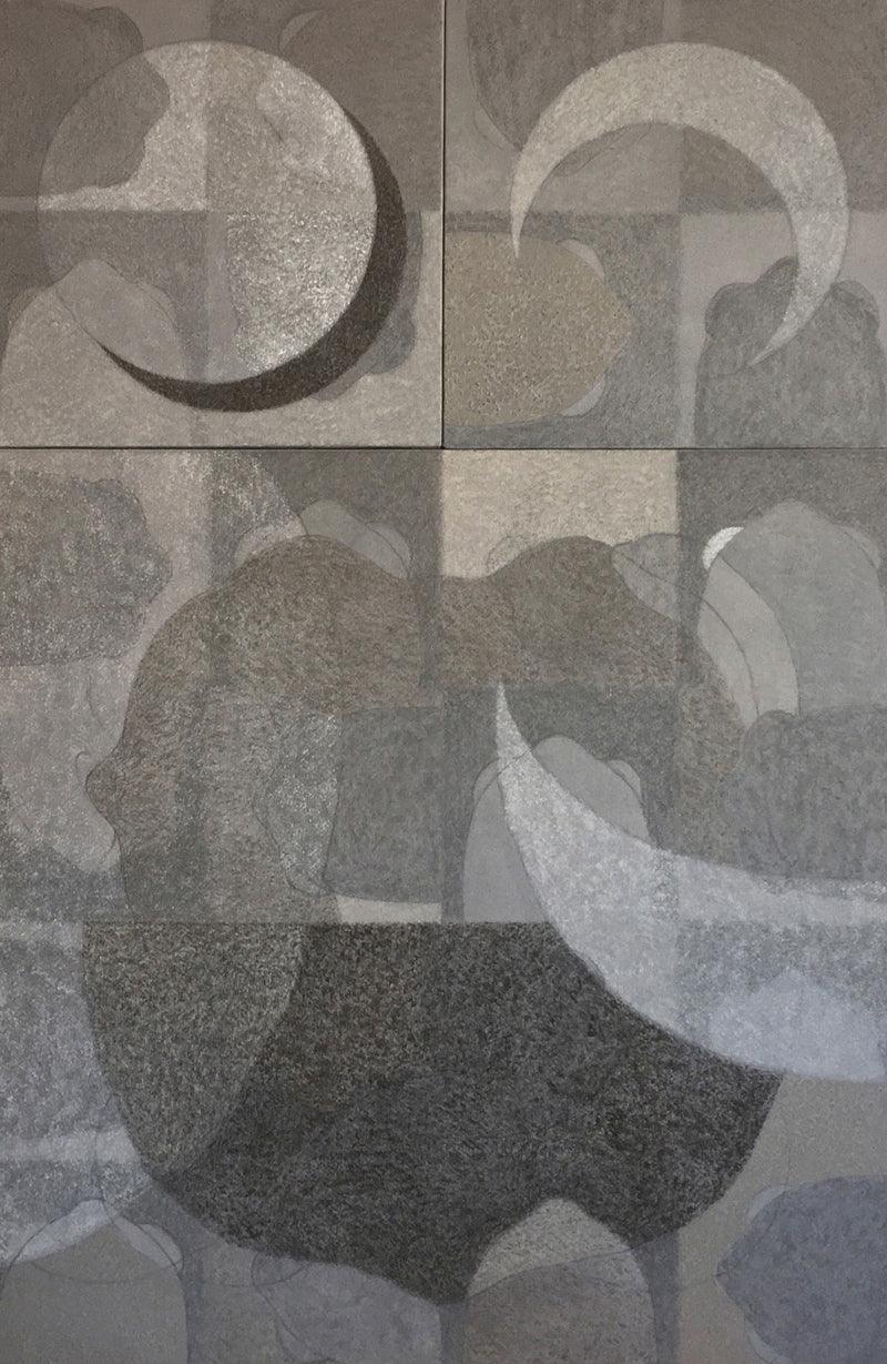 contemporary oil painting titled 'Back To Nature 5', 46x30 inches, by artist Chandrakant Halyal on Canvas