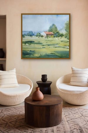 Backside Of Mihan (Rural Idyll) by artist Ghanshyam Dongarwar displayed in a Designer gallery