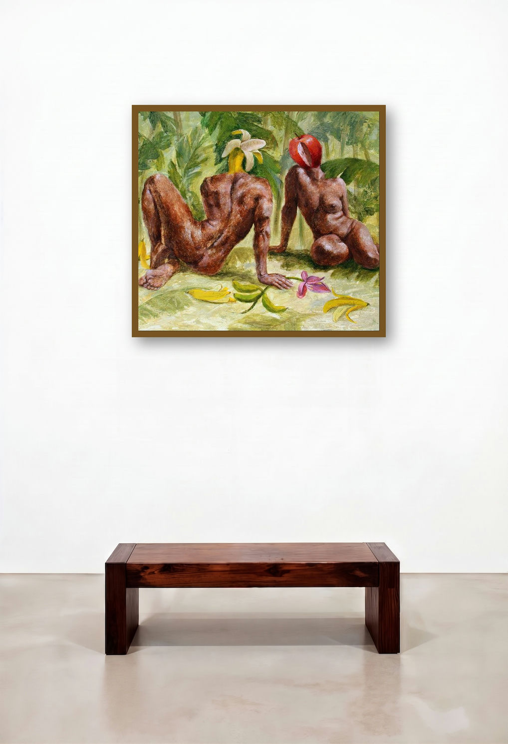 Banana Farm (Eden's Bounty) by artist Mansi Sagar displayed in a Luxury Foyer