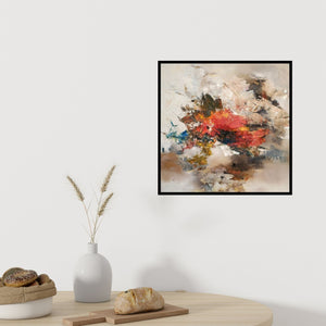 In-situ view of Anand Narain's 'Banaras 8 (Inner Landscape)' painting in a room