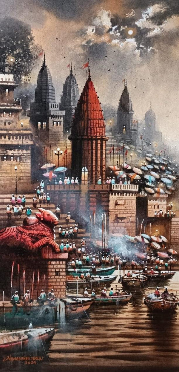 Banaras Ghat 6 painting by Nanasaheb Yeole