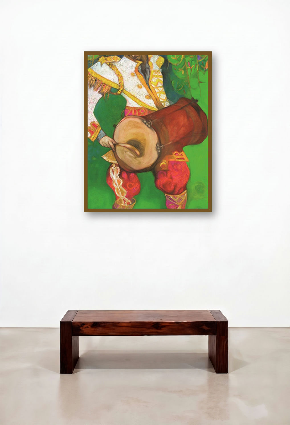 Bandwallah 5 (Rhythm of Life) by artist Chandramohan Kulkarni displayed in a Classic Lounge