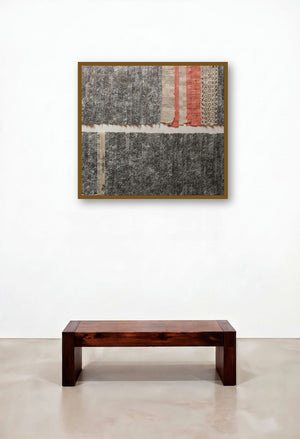 Barcode Education (The Language of Data) by artist Rajnarayan Santra displayed in a Classic Hallway