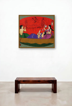 Beau (A Serene Journey) by artist Chetan Katigar displayed in a Industrial Foyer
