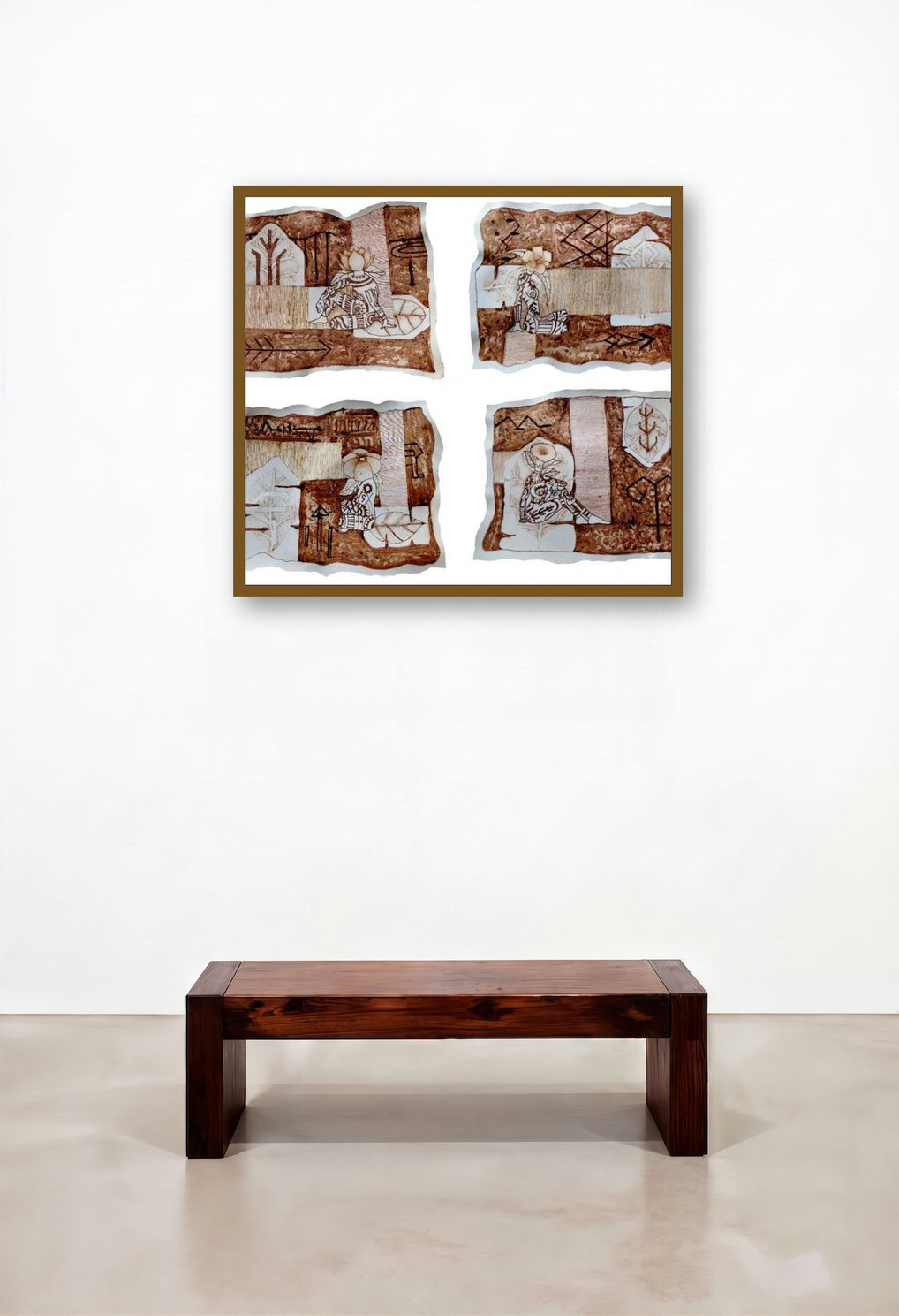 Beautiful Strength (Sisterhood) by artist Mandar Khadtar displayed in a Contemporary Foyer
