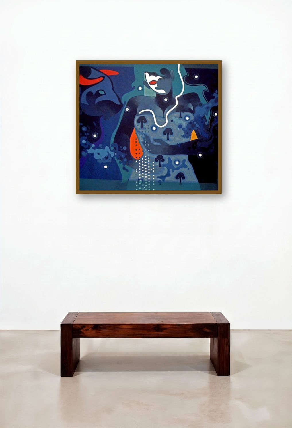 Beauty Beast 3 (The Guardian Within) by artist Ranjit Singh displayed in a Classic Family Room