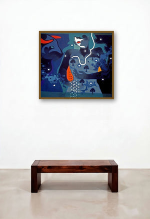 Beauty Beast 3 (The Guardian Within) by artist Ranjit Singh displayed in a Classic Family Room