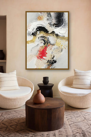 Beige Nature Ii (Maelstrom) by artist Deepak Guddadakeri displayed in a Indian Art gallery