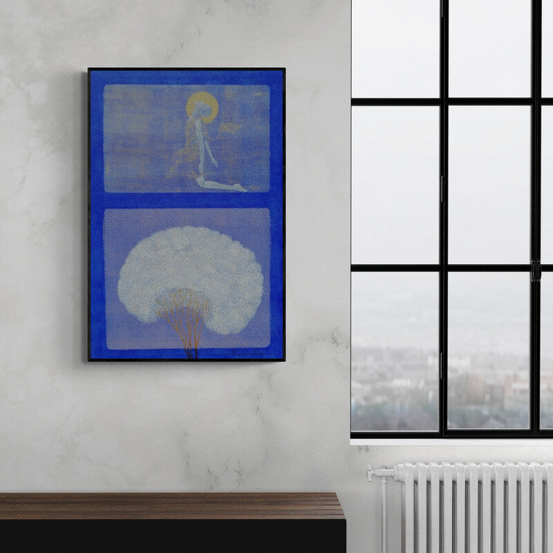 In-situ view of Kamar Alam's 'Believing 5' painting in a room