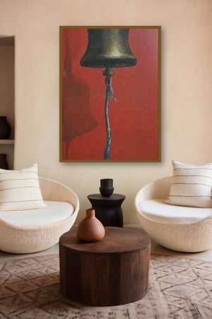 Bell (Silent Harmony**) by artist Gopal Pardeshi displayed in a Minimalist gallery