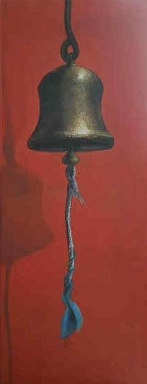 Still-life acrylic painting titled 'Bell', 60x24 inches, by artist Gopal Pardeshi on Canvas