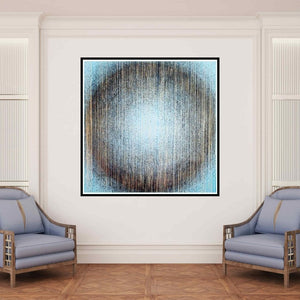 In-situ view of Ekta Sharma's 'Benison' painting in a room