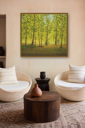 Between The Trees by artist Fareed Ahmed displayed in a Museum Style gallery