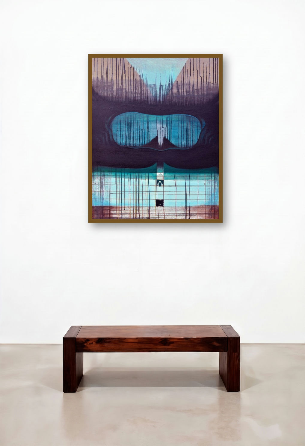 Beyond The Nature 1 (Hidden Depths) by artist Dhananjay Takalikar displayed in a Minimalist Penthouse