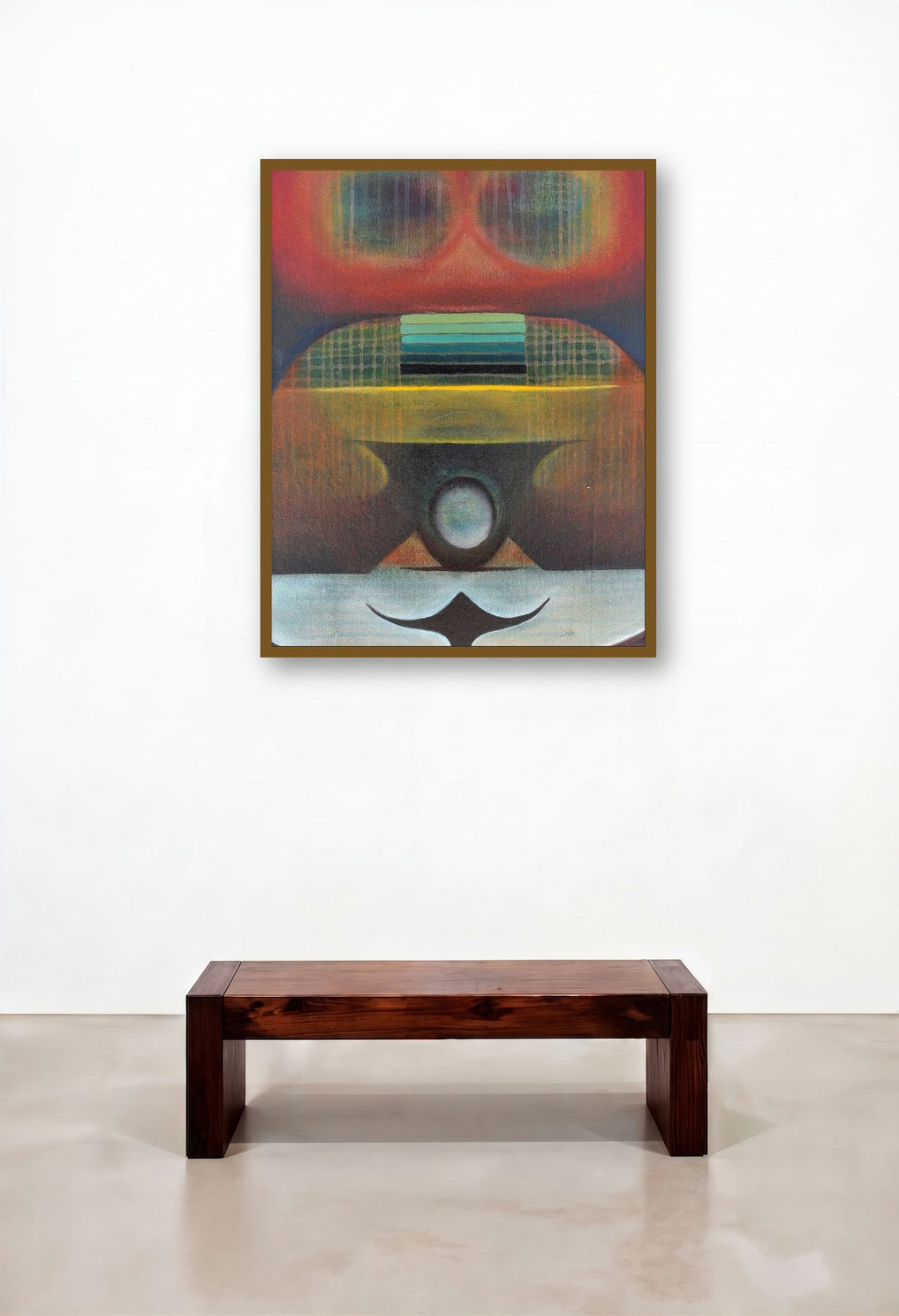 Beyond The Nature 3 (Intersections) by artist Dhananjay Takalikar displayed in a Contemporary Luxury Penthouse