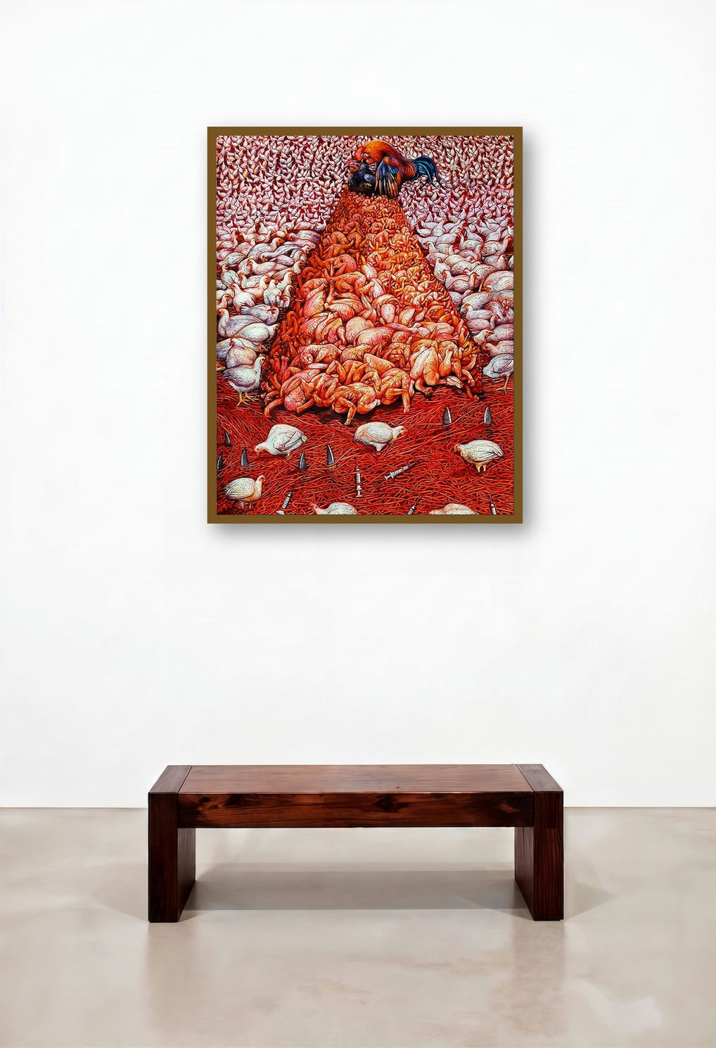 Beyond The Thoughts 7 (The Harvest) by artist Anoop Mv displayed in a Eclectic Lounge