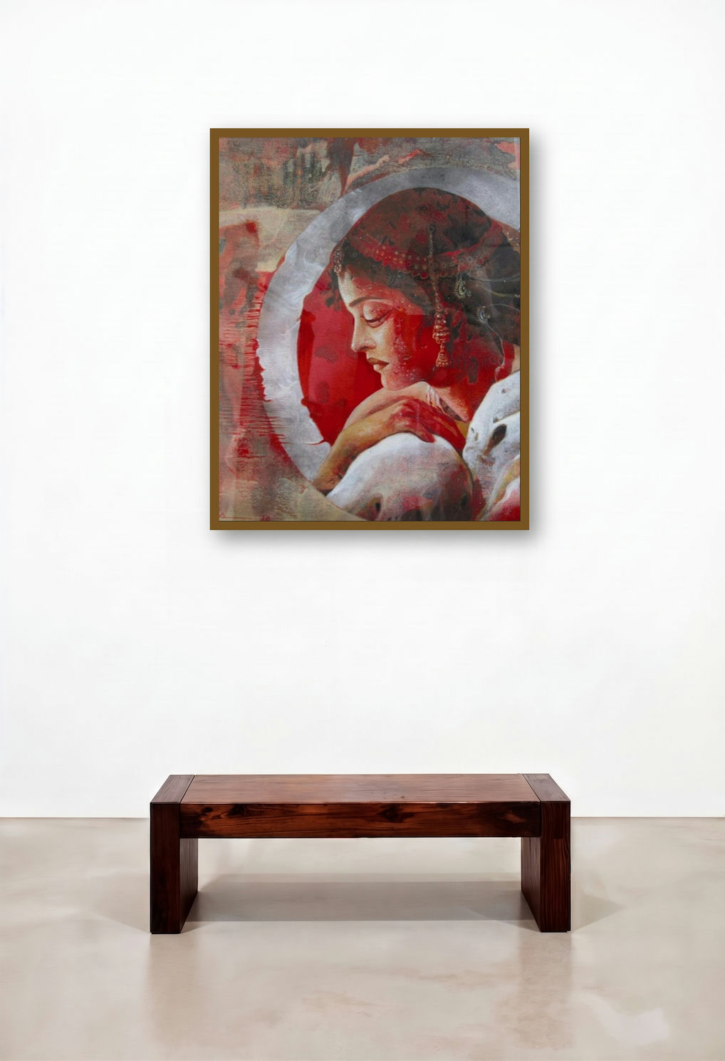 Binadini (The Dreamer) by artist Ashis Mondal displayed in a Urban Loft Study
