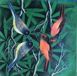 Birds 2 Painting by Pradeep Swain | ArtZolo.com