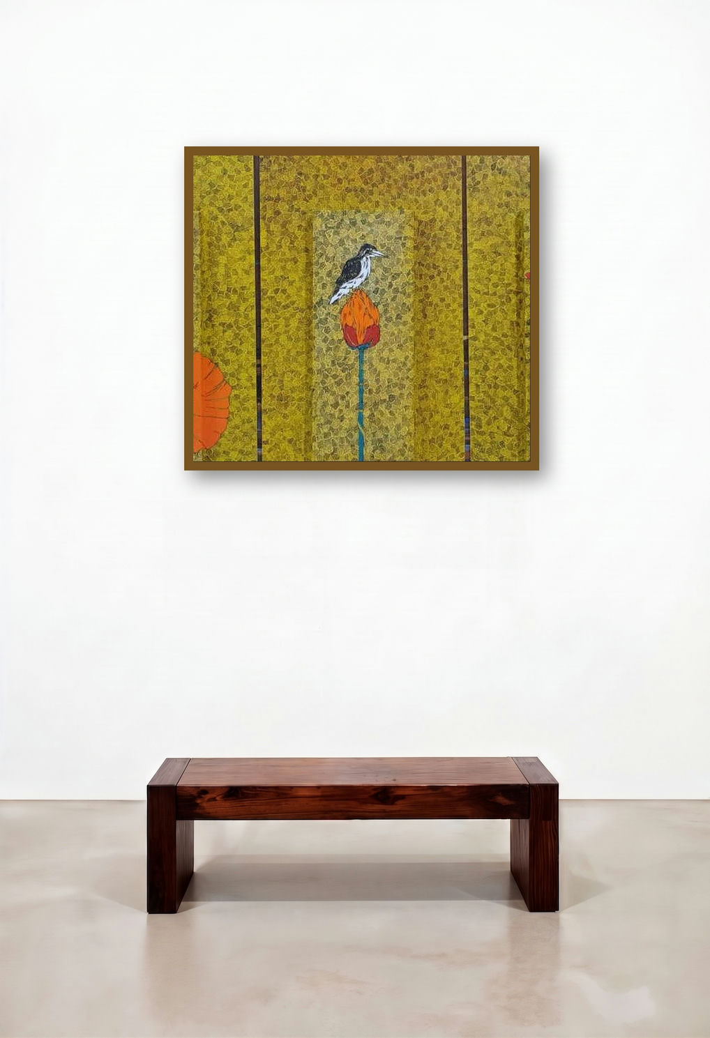 Birds (Nature's Embrace) by artist Rama Krishna V displayed in a Minimalist Lounge