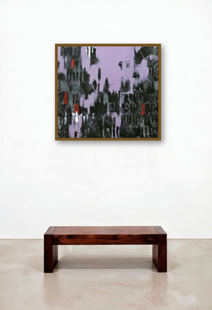 Black Patterns (Urban Echoes) by artist Ns Art displayed in a Contemporary Luxury Hallway