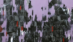 Black Patterns (Urban Echoes) by Ns Art, Original Acrylic Abstract Painting on Canvas, Medium Horizontal Wall Art