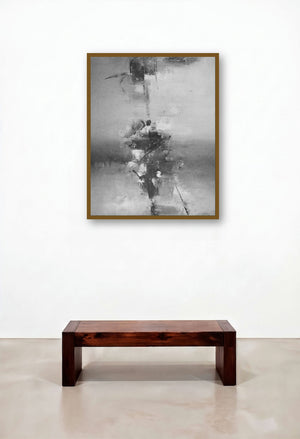 Black White Ii (Spectral Composition) by artist Raju Durshettiwar displayed in a Art Deco Lounge
