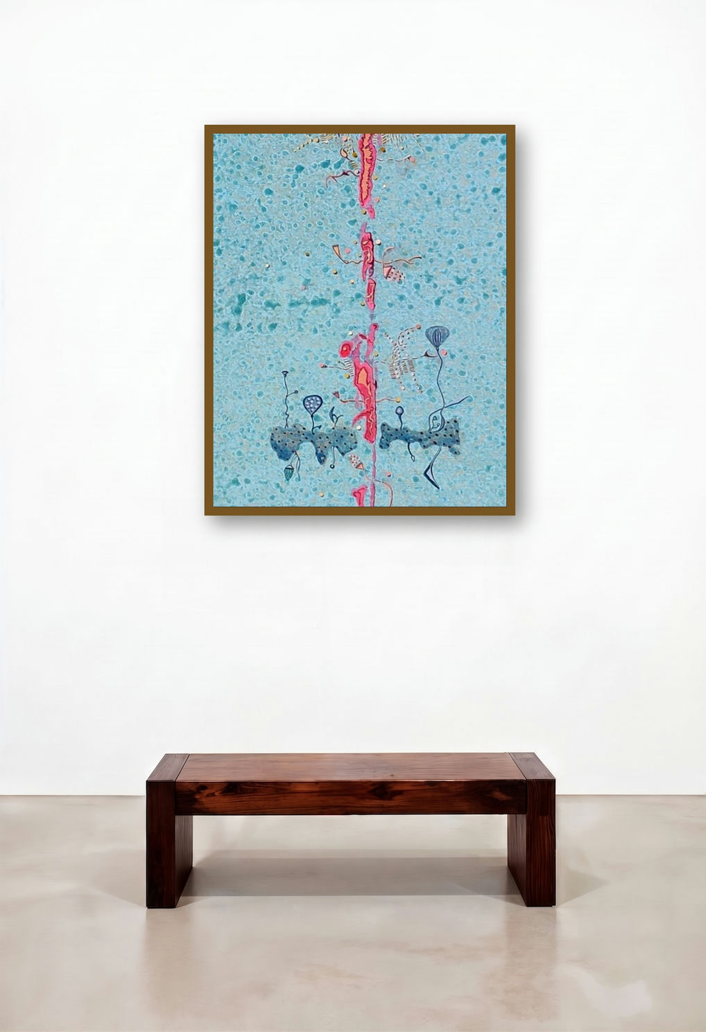 Blooming 2 (The Cosmic Bloom) by artist Rajneesh Singh displayed in a Scandinavian Foyer