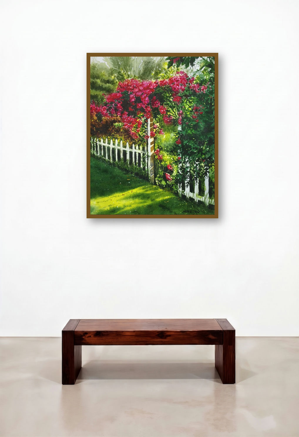 Blossom Of Flowers (Rosy Retreat**) by artist Niketan Bhalerao displayed in a Luxury Penthouse