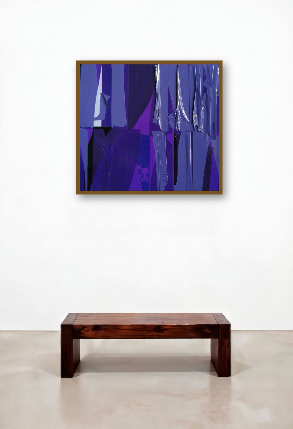 Blue 1 (Tapestry of Hues) by artist Gajanan Kabade displayed in a Eclectic Foyer