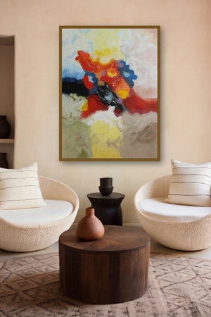 Blue Promise (Shifting Forms) by artist Ranga Naidu displayed in a Contemporary Exhibition gallery