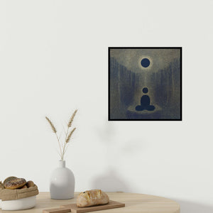 In-situ view of Hanumanth Devulapalli's 'Bodhi (Cosmic Meditation)' painting in a room