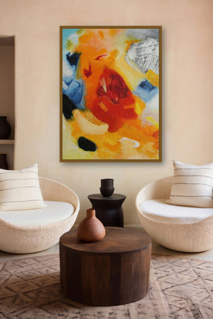 Bold Graphic (Convergence) by artist Ranga Naidu displayed in a Boutique gallery