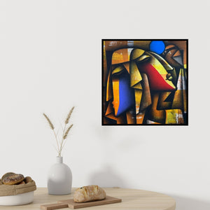 In-situ view of Jagannath Paul's 'Bond Of Love 8 (Interconnected)' painting in a room