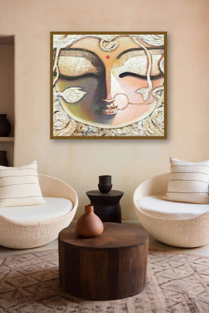 Braahmi (Divine Gaze) by artist Subrata Ghosh displayed in a Modern gallery