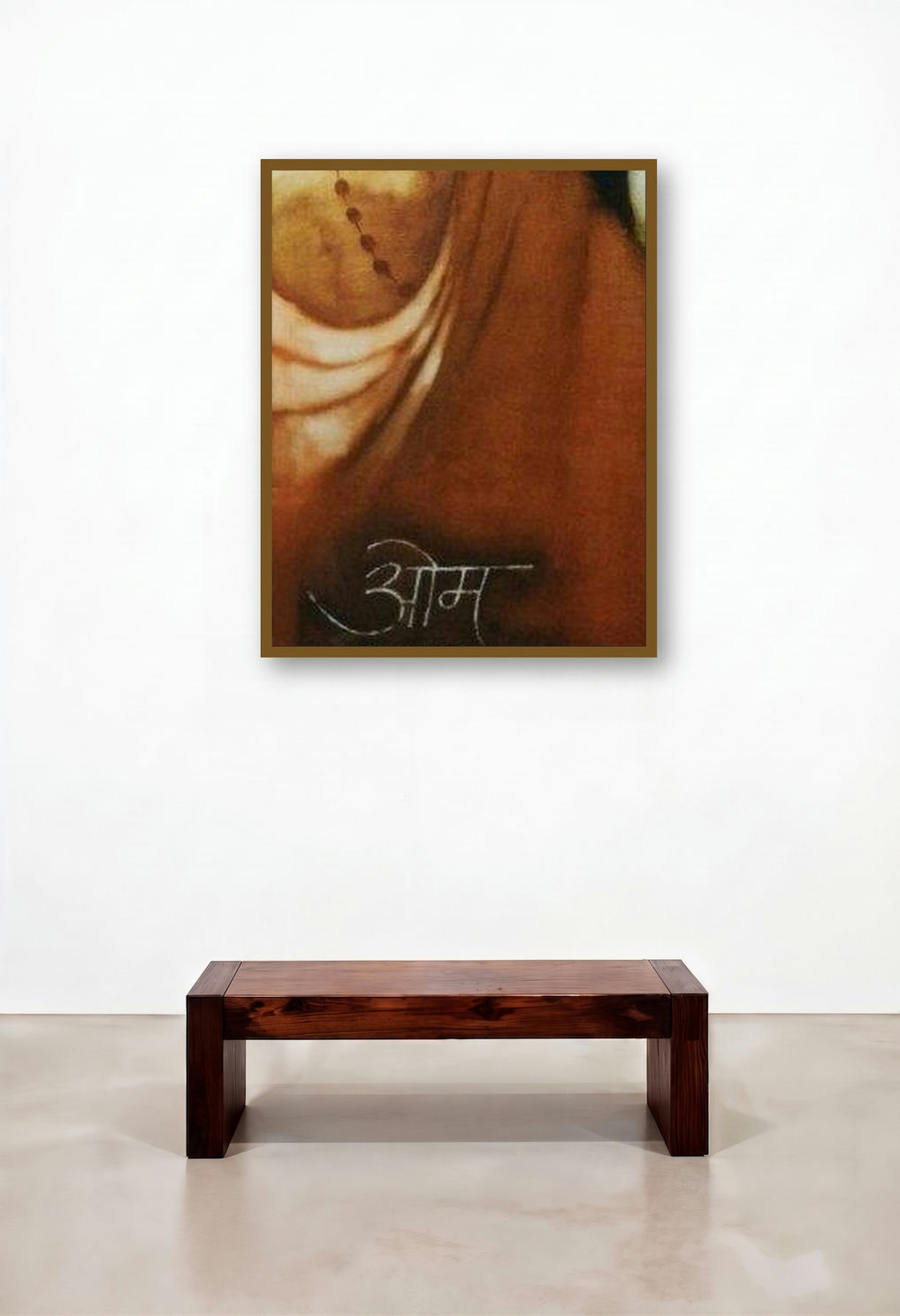 Bramhin (Om Namah Shivaya) by artist Shankar Kendale displayed in a Designer Family Room