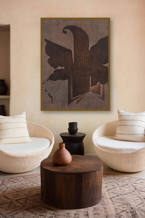 Brown Fold Abstract by artist Santosh More displayed in a Curated gallery