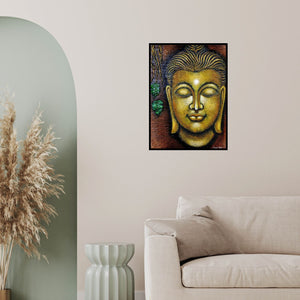 In-situ view of Ramesh Patel's 'Buddha (Serene Buddha)' painting in a room