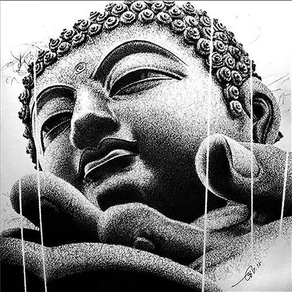 Buddha Blessing Drawing by Pratap Chakraborty | ArtZolo.com
