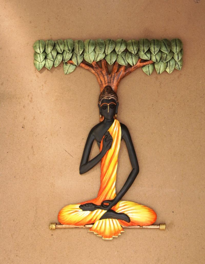 Lifestyle craft titled 'Buddha', 20x16 inches, by artist Nitesh on Wrought Iron
